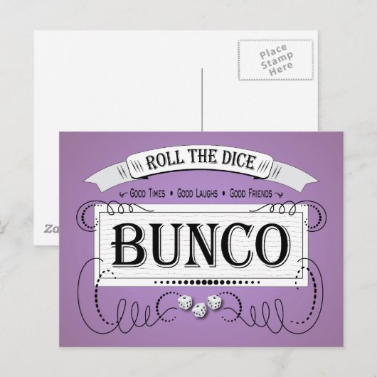 Bunco-ontwerp Briefkaart (Voorkant / Achterkant)