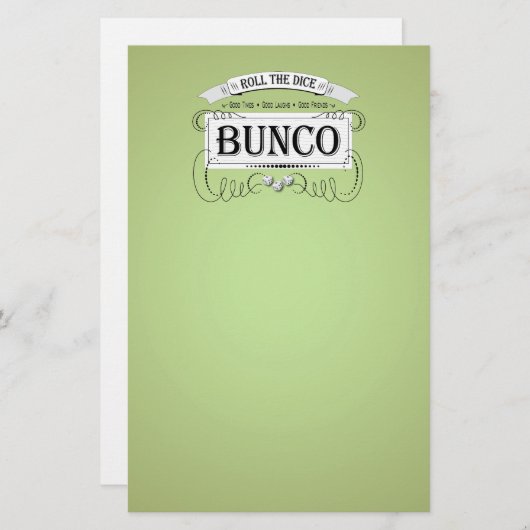 Bunco-ontwerp Briefpapier (Voorkant / Achterkant)