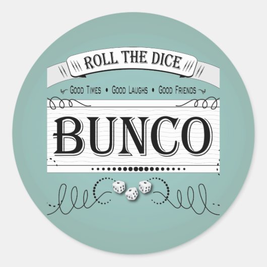 Bunco-ontwerp Ronde Sticker (Voorkant)