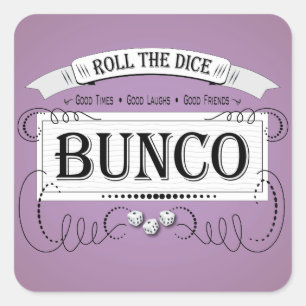 Bunco-ontwerp Vierkante Sticker