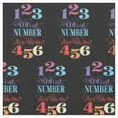 Bunco, op welk nummer zitten we? Leuke typografie Stof (Close Up)