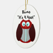 Bunco Owl - Het is een Hoot" Keramisch Ornament (Links)