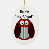 Bunco Owl - Het is een Hoot" Keramisch Ornament (Voorkant)