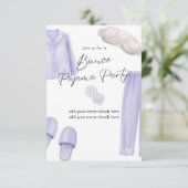 bunco pajama party kaart (Staand voorkant)