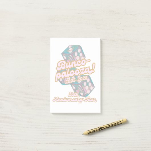 Bunco-palooza post-it notes (Op bureau)