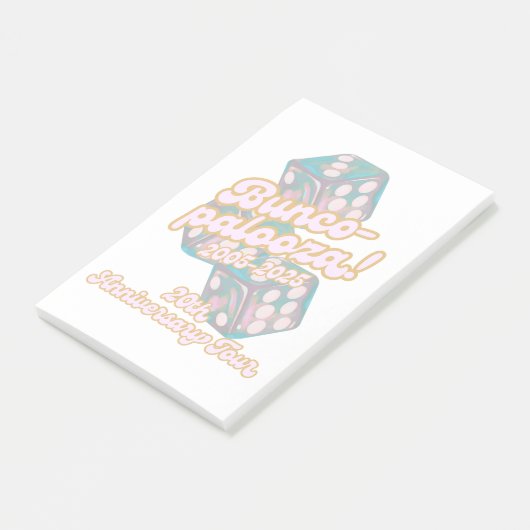 Bunco-palooza post-it notes (Schuin)