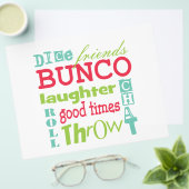 Bunco Paper Placemat Flyer (Voorkant /achterkant)