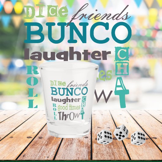 Bunco Party Dice Throw Shot Glas