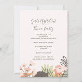 Bunco Party Girls Night Out Floral Modern Script Kaart (Voorkant)