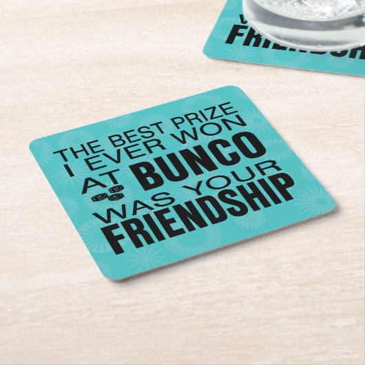 Bunco Party Girls Night Out Friend Prize Kartonnen Onderzetters (Schuin)