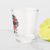 Bunco Party Girls Night Out Pink Heart Shot Glas (Rechts)