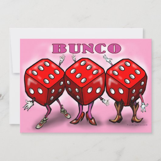 Bunco Party Invitation Kaart (Voorkant)