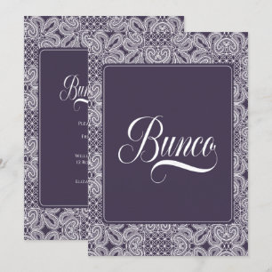 Bunco Party Paarse Lace Kaart