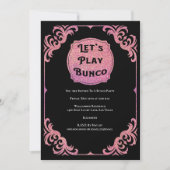 Bunco Party Pink Glitter Glam Kaart (Voorkant)
