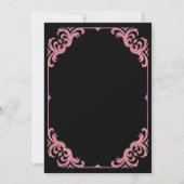 Bunco Party Pink Glitter Glam Kaart (Achterkant)