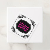 Bunco Party Prize Gift Roze Zwart Elegant Bedankjes Labels (In situ)