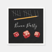 Bunco Party Red Dice Servet (Voorkant)