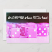Bunco Pink Dice Party Kaart (Voorkant)