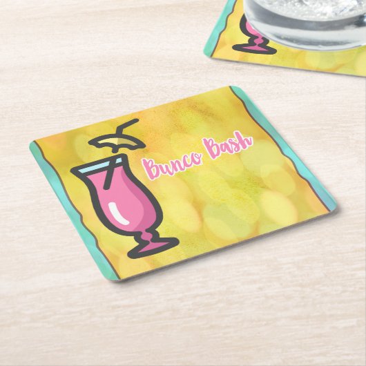 Bunco Pink Drink Bunco Bash Onderzetter (Schuin)