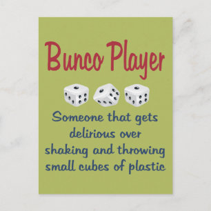 Bunco Player -Definition Briefkaart