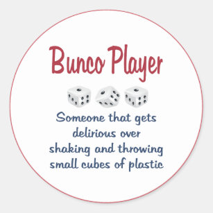 Bunco Player -Definition Ronde Sticker
