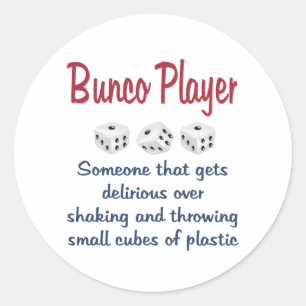 Bunco Player -Definition Ronde Sticker