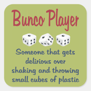 Bunco Player -Definition Vierkante Sticker