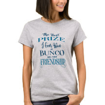 Bunco Player Friendship Typography Blue