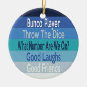 Bunco Player Fun Holiday Keramisch Ornament (Voorkant)