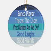 Bunco Player Fun Holiday Keramisch Ornament (Links)