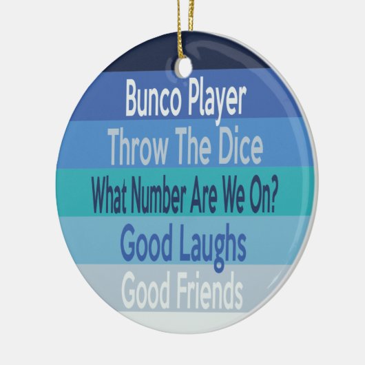 Bunco Player Fun Holiday Keramisch Ornament (Links)