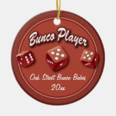 Bunco Player-groep Keramisch Ornament (Voorkant)