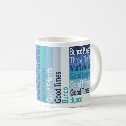 Bunco Player Modern Striped Mok (Voorkant rechts)