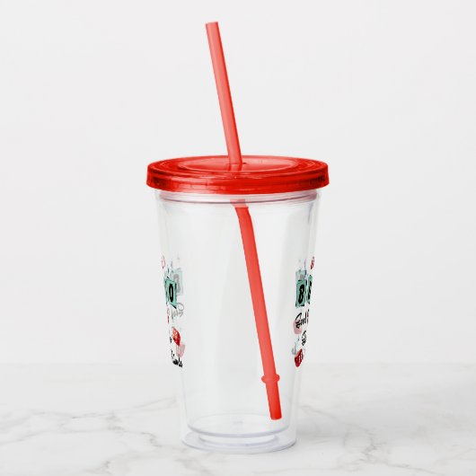 Bunco Player Monogram Good Friends Acryl Drinkbeker (Links)