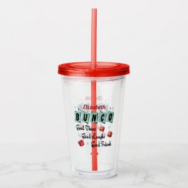 Bunco Player Monogram Good Friends Acryl Drinkbeker