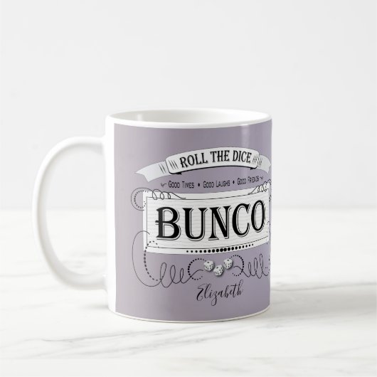  Bunco Player Monogram Naam Koffiemok (Links)