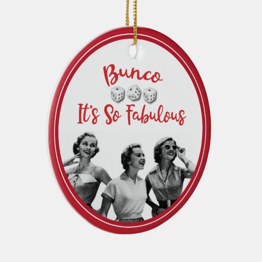 Bunco Player Retro desktop Keramisch Ornament (Rechts)