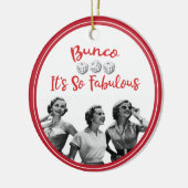 Bunco Player Retro desktop Keramisch Ornament (Links)