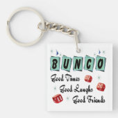 Bunco Player Retro Dice Friend Sleutelhanger (voorkant)
