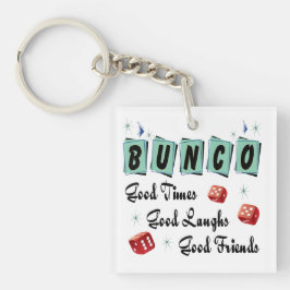 Bunco Player Retro Dice Friend Sleutelhanger