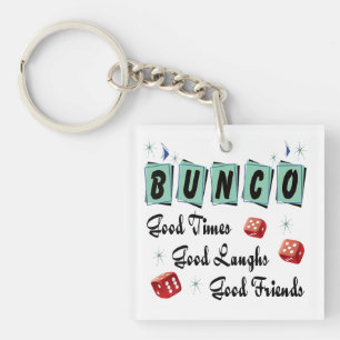 Bunco Player Retro Dice Friend Sleutelhanger