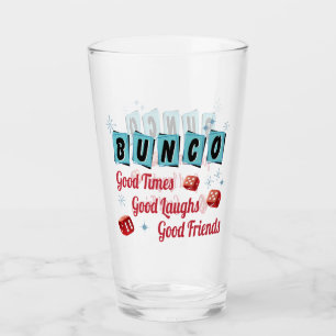 Bunco Player Retro Good Friends Glas