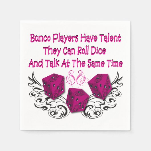 Bunco Players Have Talent beroemd gemaakt door Art Servetten (Voorkant)