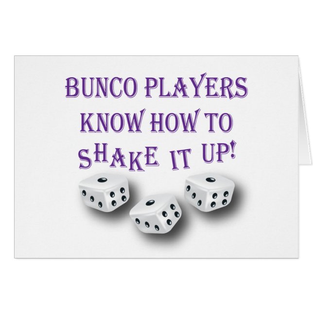 bunco players weten hoe ze het moeten schudden ! (Voorkant Horizontaal)