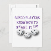 bunco players weten hoe ze het moeten schudden ! briefkaart (Voorkant / Achterkant)