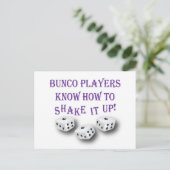 bunco players weten hoe ze het moeten schudden ! briefkaart (Staand voorkant)