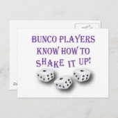 bunco players weten hoe ze het moeten schudden ! briefkaart (Voorkant / Achterkant)