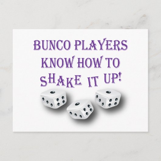 bunco players weten hoe ze het moeten schudden ! briefkaart (Voorkant)