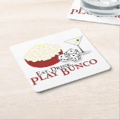 Bunco Popcorn Cocktail Kartonnen Onderzetters (Schuin)