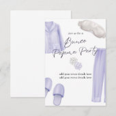 bunco pyjamafeestje kaart (Voorkant / Achterkant)